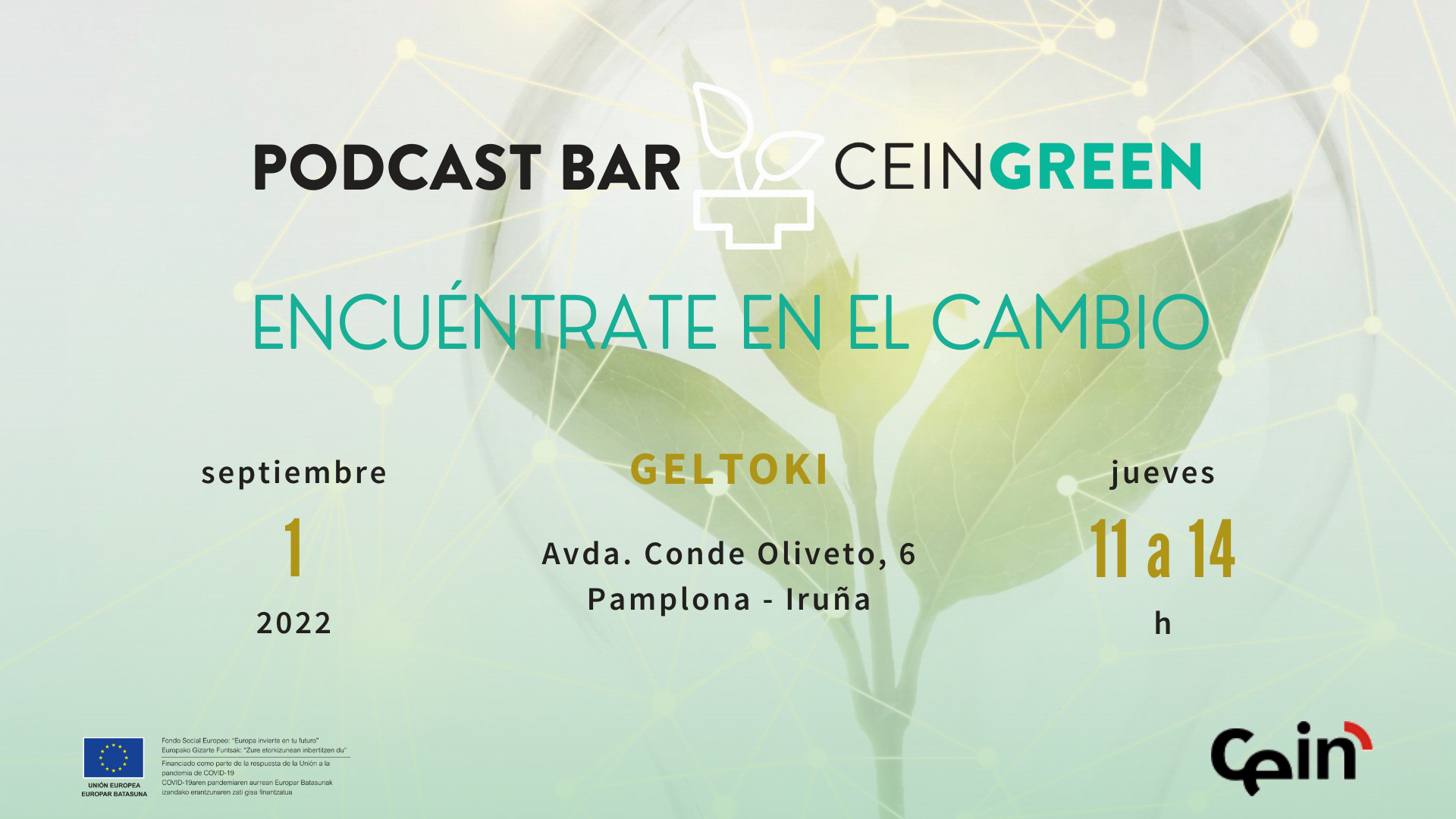 Cein GREEN: podcast bar + networking