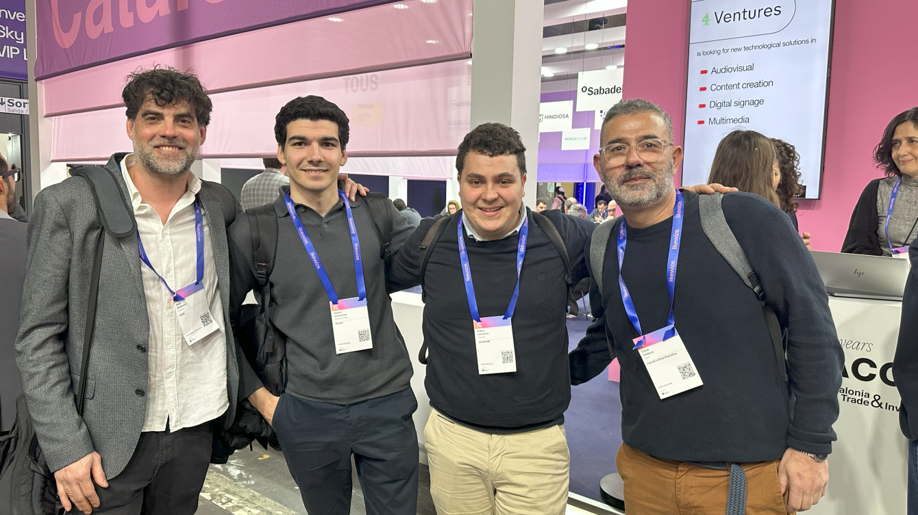 Representantes de CEIN y tres startups navarras en el Mobile Word Congres