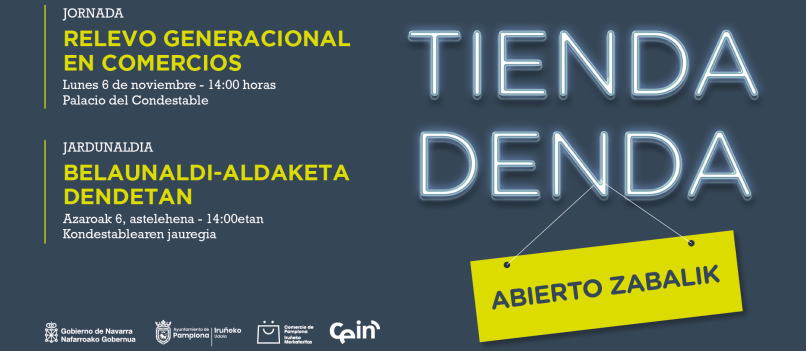 Ayuntamiento de Pamplona, CEIN y asociaciones de comerciantes lanzan un programa de apoyo al sector para mantener la actividad a través del relevo generacional