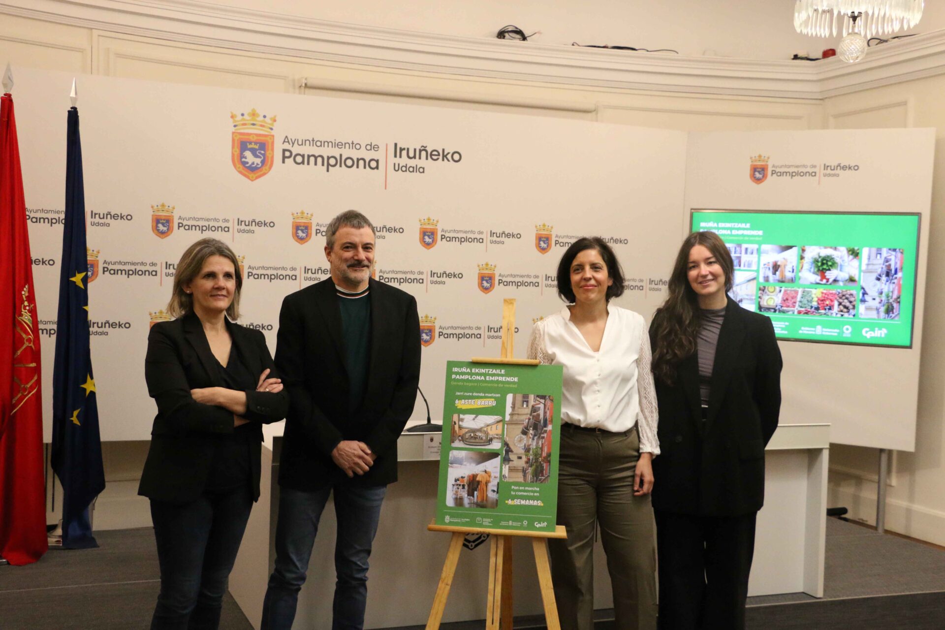 Ayuntamiento de Pamplona y CEIN lanzan una nueva edición de Iruña Ekintzaile – Pamplona Emprende, enfocada en el sector comercial