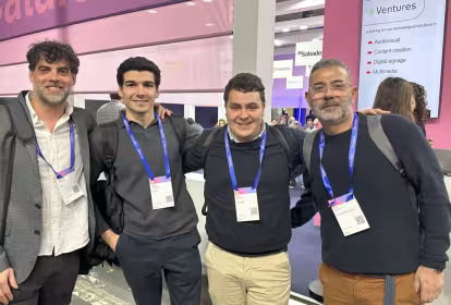 Representantes de CEIN y tres startups navarras en el Mobile Word Congres