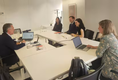 Reunión entre Sodena, ENISA y una startup navarra