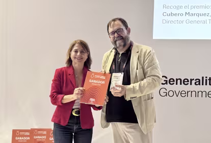 Miguel Ángel Cubero, CEO de Ingredalia, recibiendo el galardón.